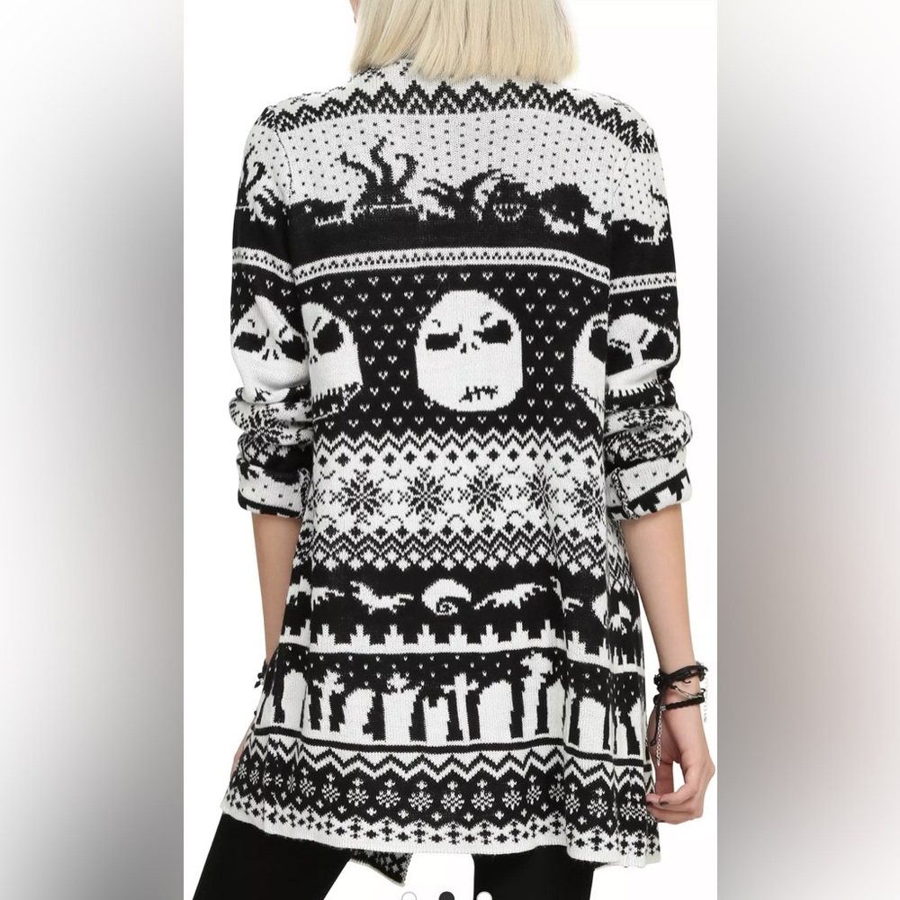 The Nightmare Before Christmas Fair Isle Cardigan Sz 2X - Picture 2 of 6